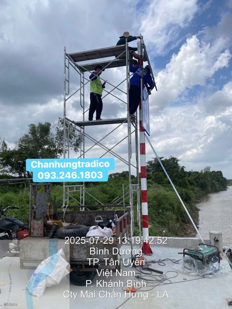 Lắp Đặt Trụ Biển Báo Đường Thủy 