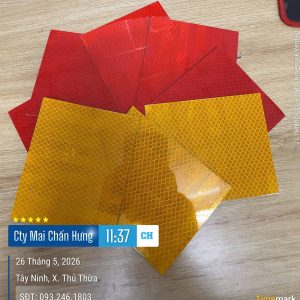 Tiêu phản quang đỏ, vàng 10x12