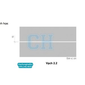 Vạch 2.2 vạch đơn, nét liền, màu trắng