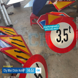 Biển Báo Hạn Chế Trọng Tải Toàn Bộ Xe 3.5 tấn P.115