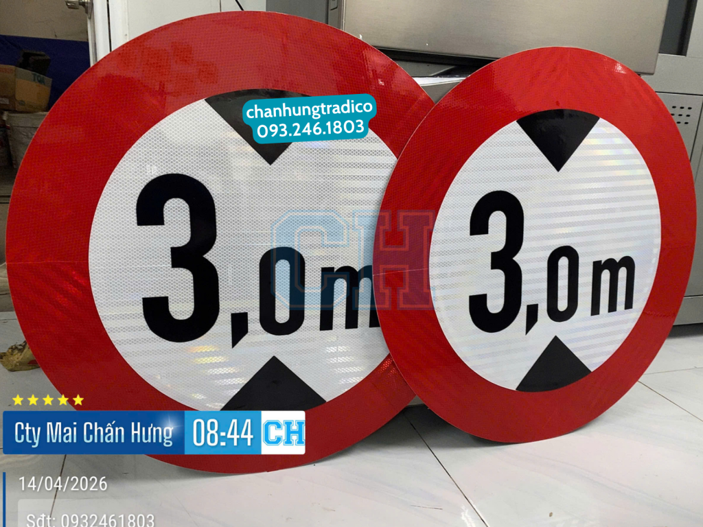 Biển báo giới hạn chiều cao p.117 3m