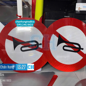 Biển báo Cấm sử dụng còi P.128