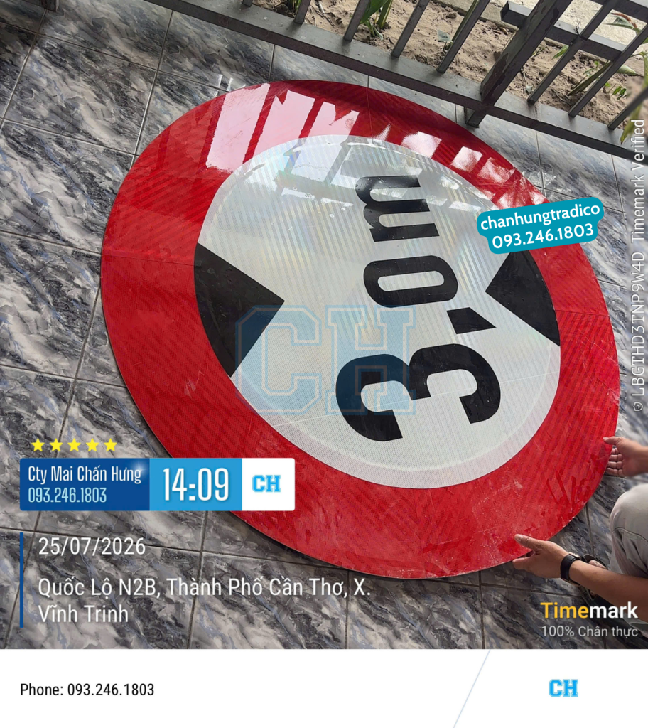 Biển báo giới hạn chiều cao p.117 3 m