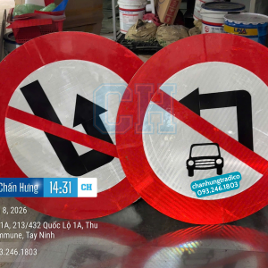 Biển Cấm Xe Ô Tô Rẽ Trái P.103c