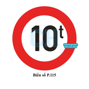 Biển Báo Hạn Chế Trọng Tải Toàn Bộ Xe P.115